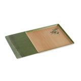 Bamboo Style Rectangular Melamine Dinner Plate