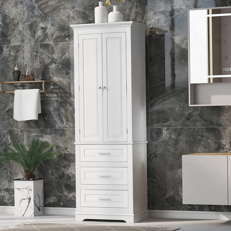 Grande armoire de rangement avec trois tiroirs pour la salle de bain / bureau