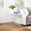Table basse rectangulaire 21 po en acrylique transparent, table d'appoint moderne cascade de 15 mm d'épaisseur