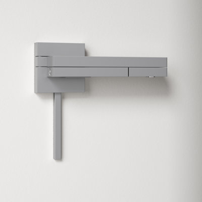 Sagie Single Light Glass Aluminum Dimmable LED Swing Arm Sconce