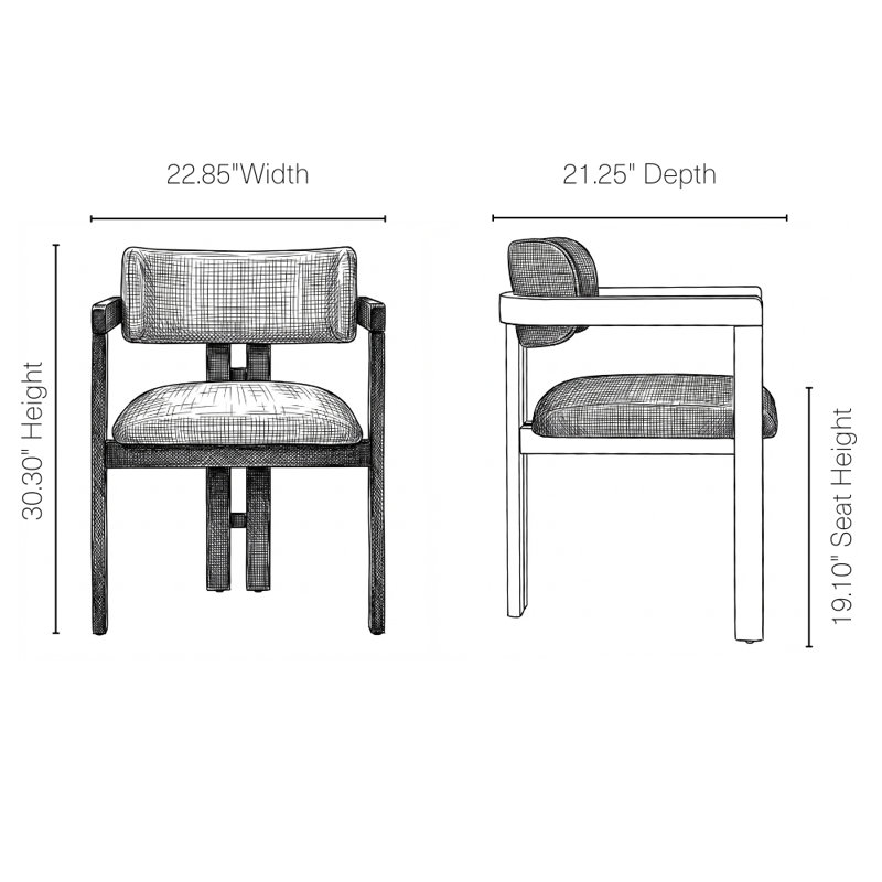 Chaise haute Aaron, Crème, crème, Brun