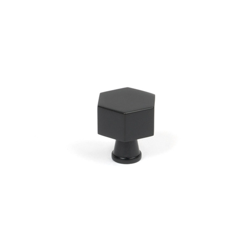 Geometric Knob, Matt Black, 2.5 cm