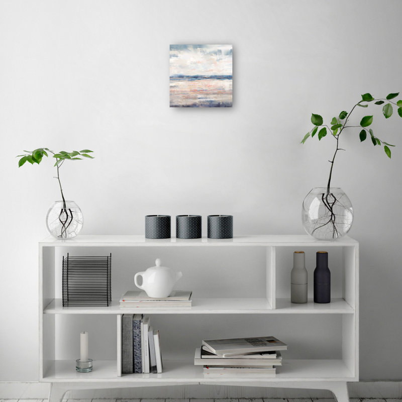 Calm Coastal Abstract Wrapped Canvas Art Print, 20" x 20"