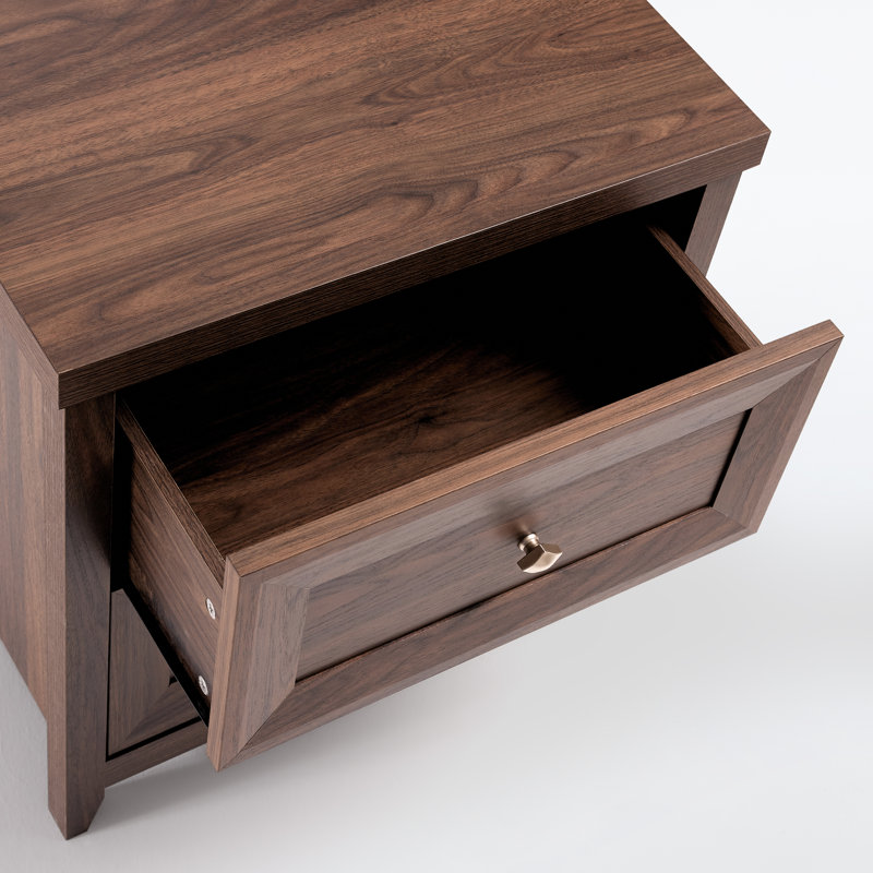 Cleckheat 23'' W Nightstand (Set Of 2), Mahogany Brown