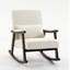 Fauteuil à bascule d'appoint moderne du milieu du siècle avec cadre en bois massif-973393426