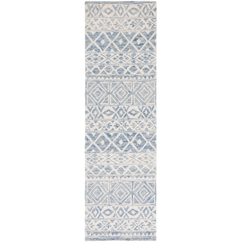 Theresa Lauren Ralph Lauren Hand Tufted Wool Pile Ikat Rug, Runner 2'3" x 12'