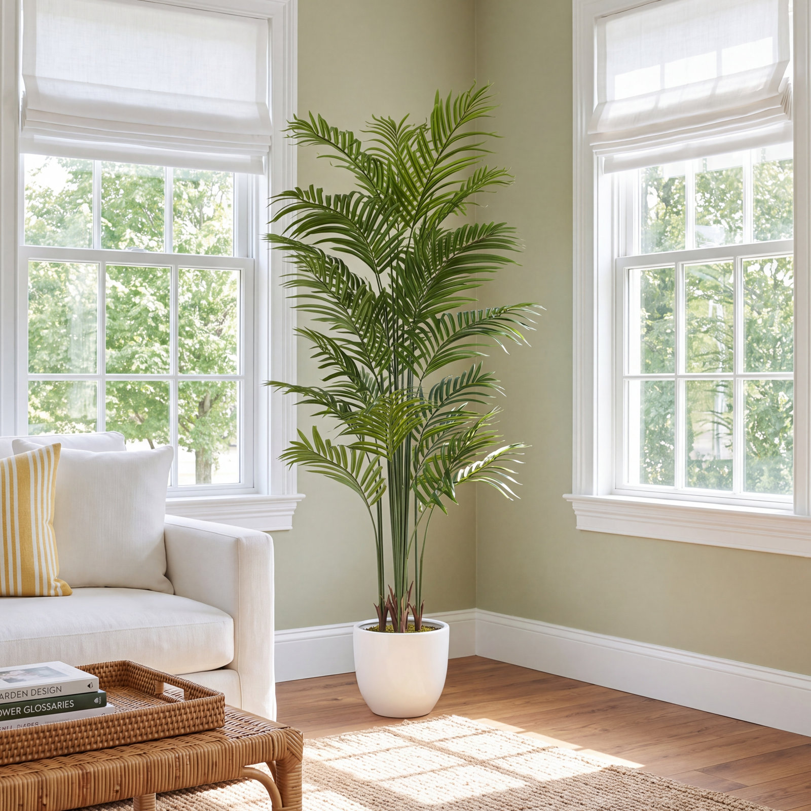 Palm Tree in Pot, 72" H x 5.91" W x 5.91" D