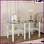Table basse 2 pièces en verre trempé blanc - peu encombrante pour le salon / la chambre à coucher, facile à nettoyer-1086371688
