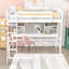 Lit mezzanine simple avec bureau, tablettes et échelle-1660677453