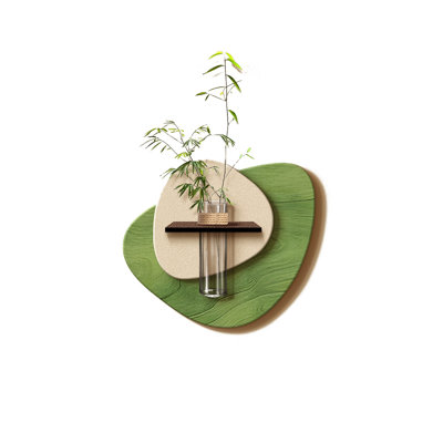 Green + White Free Form Sandstone Wall art