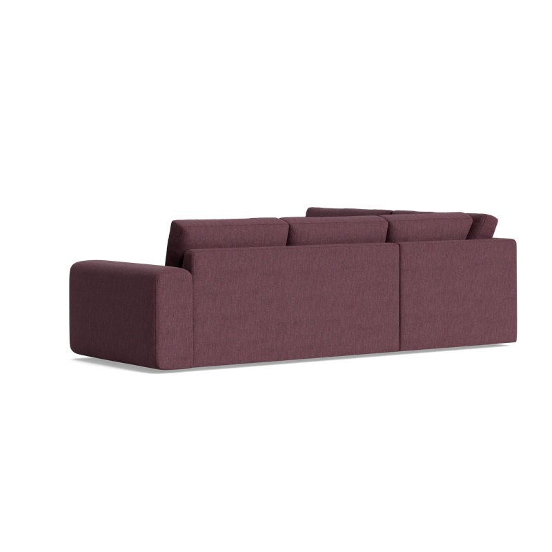 The OG Sectional, Performance Weave - Aubergine, Left Hand Facing