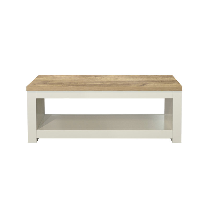 Highgate Sled Coffee Table with Storage, Cream
