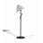 Curved Twisted Frame Fabric Shade Floor Light Fixture