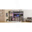 Lit mezzanine double avec bureau et tablettes, lit mezzanine avec échelle et garde-corps, cadre de lit mezzanine pour la chambre à coucher, noir-1551468050-1551468051