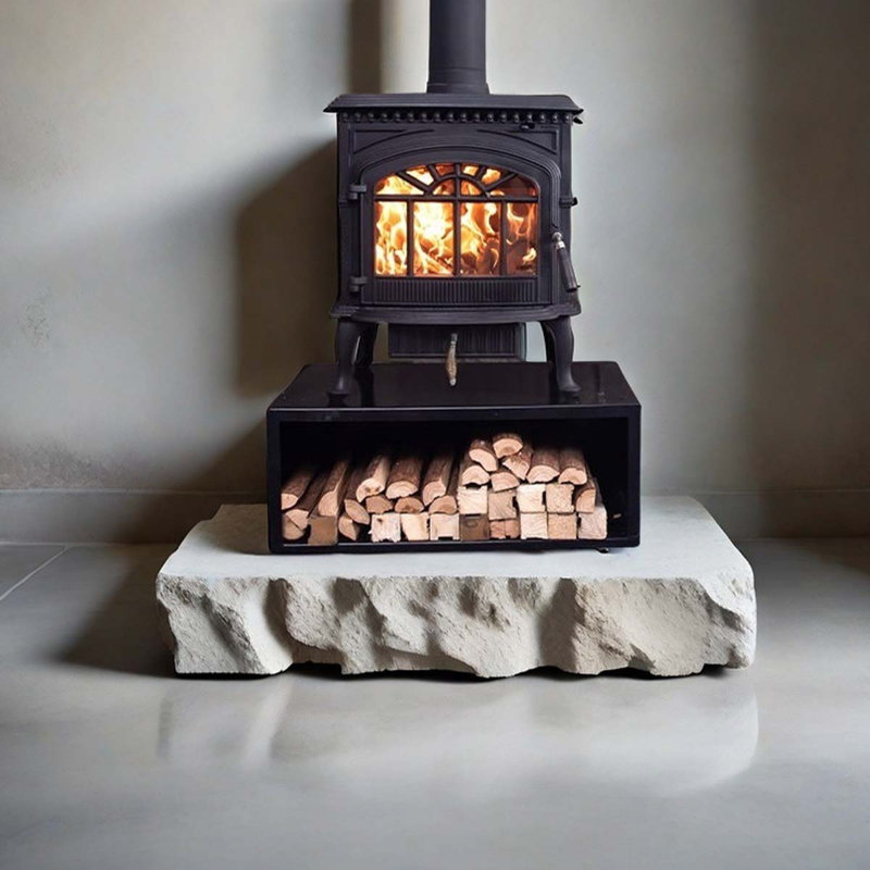 Véritable foyer de chauffage au bois en fonte