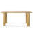 67" Rectangular Solid Oak Wood Pillar Leg Dining Table For 6-96643874