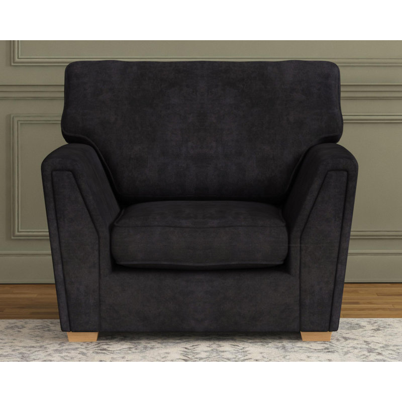 Upholstered Armchair, Dark Mink