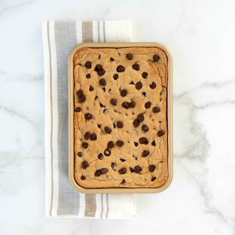 Compact Gold Aluminum Nonstick Eighth Sheet Pan