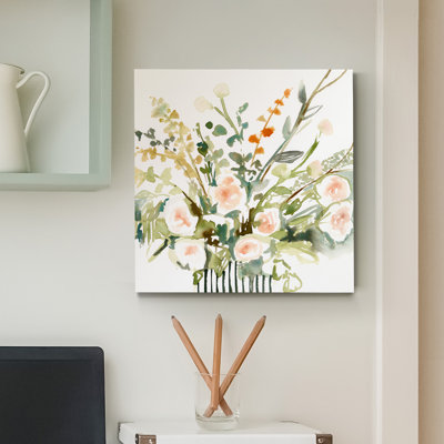 «Foragé Flowers I», reproduction d'art sur toile tendue