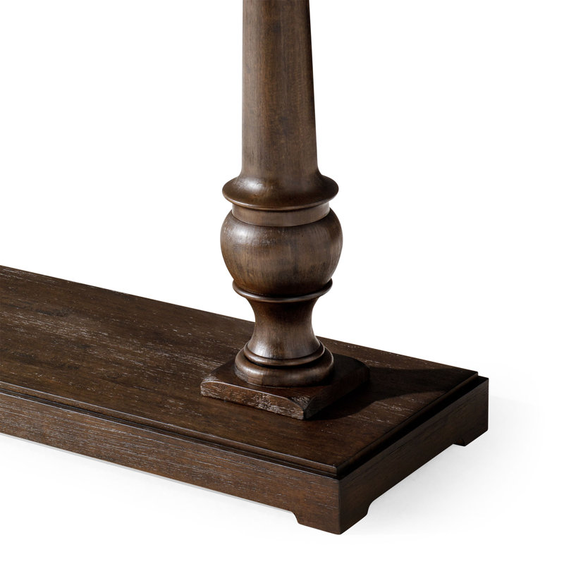 Arthur 60" Antiqued Brown Solid Wood Console Table
