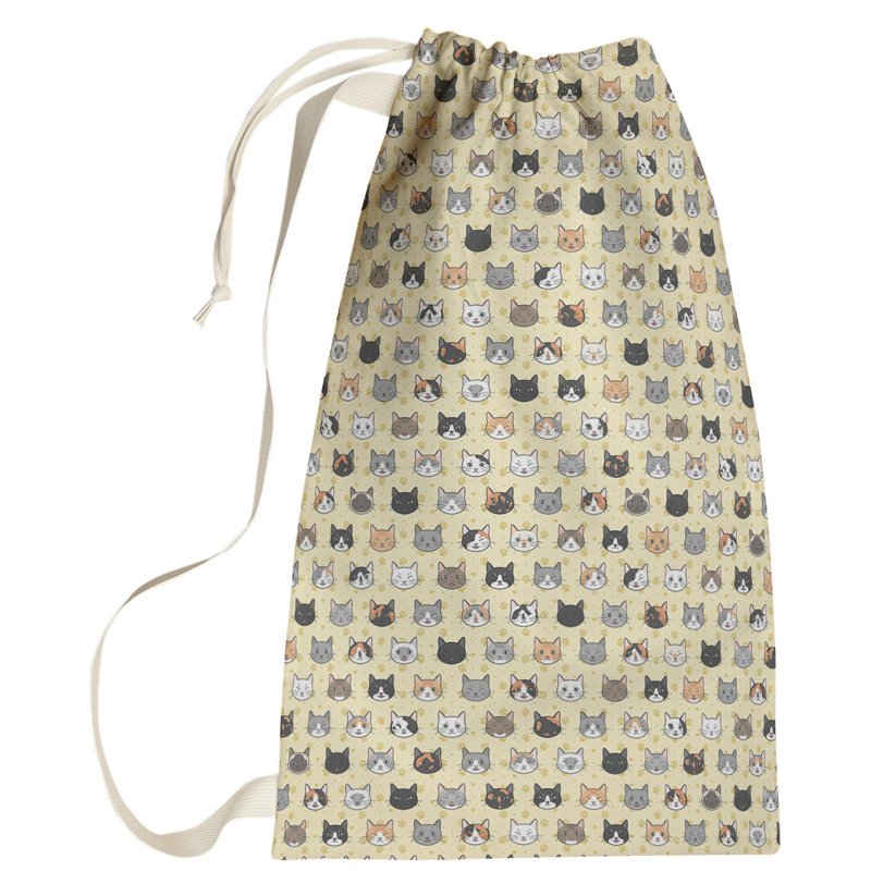 Leffel Fabric Laundry Bag with Handles, Small ( 64" H x 20" W x 1.5" D), Yellow