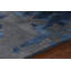 Tapis bleu et gris en laine touffeté à la main Colsyn-911574622