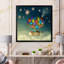 «Hot Air Balloon In Starry Sky», impression sur toile-67444183-67444186