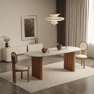 Stazia 2 - Person Double Pedestal Base Dining Set