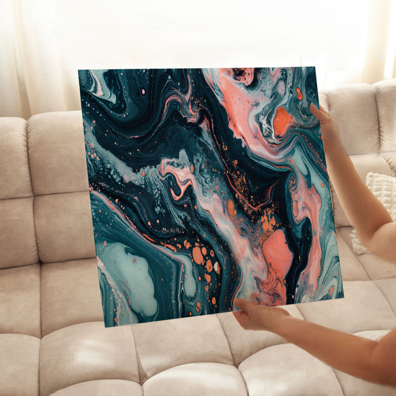 Abstract Geode Pattern I Modern Unframed Art Print, 10" H x 10" W
