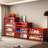Led Red Shoe Container With Strip - Stores Up To 6 Sneakers, 19.09 In. Tall, American Design Lighted Cabinet In For Sneakers Precision Cut 1/4" Glass Doors, Pairs, Stackable, Powered Lights, 1-2-2144564150