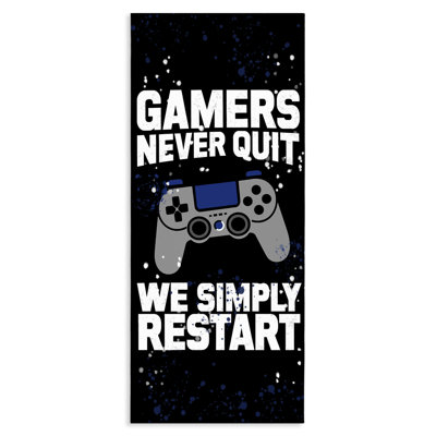 Never Quit Simply Restart Canvas, design by Kim Allen
