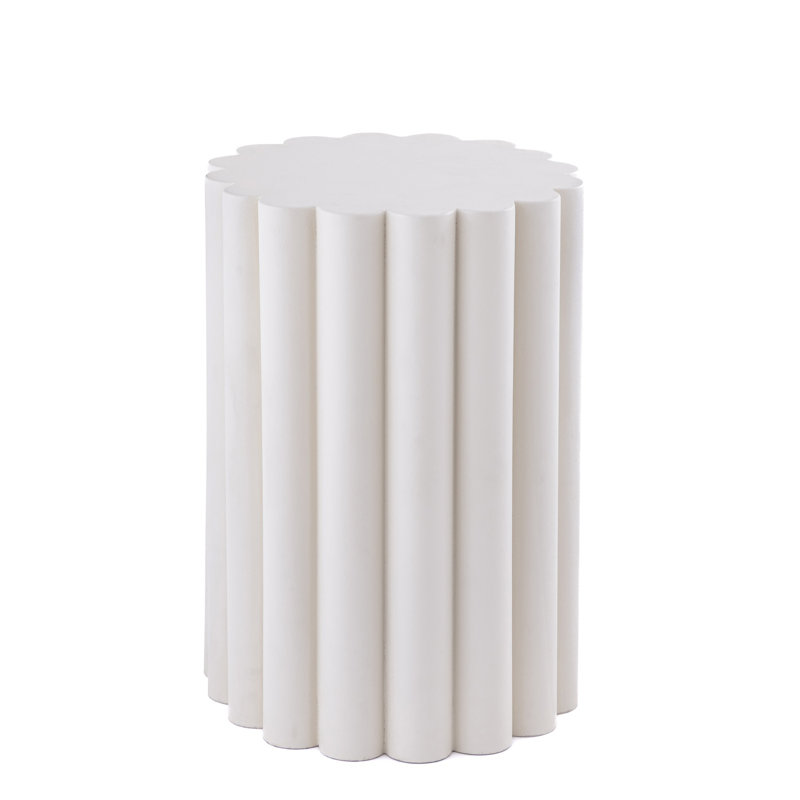 Iron White Beige Stool
