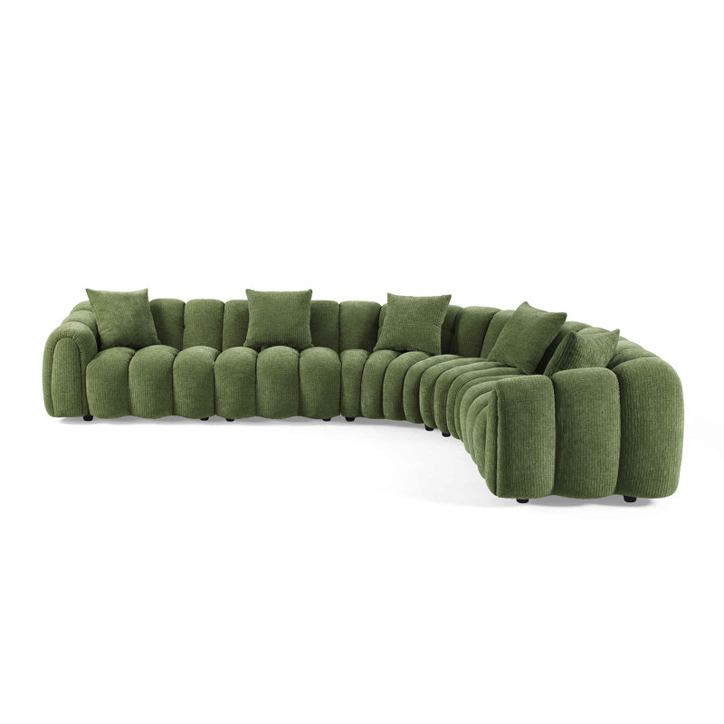Canapé en forme de L Winnie Minimore, Vert