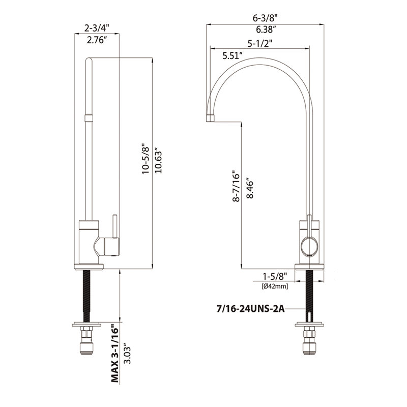 ESHOO Kitchen Faucet, Brushed Nickel