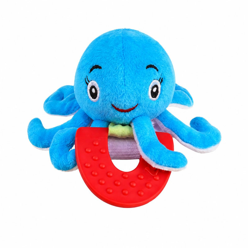 Anneau de dentition pour bébé Wristy Buddy - Pieuvre