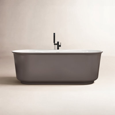 Colour 59" Freestanding Soaking Acrylic Bathtub