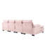 Canapé modulaire en chenille avec mousse résiliente et base en bois éponge relaxante-2073707693