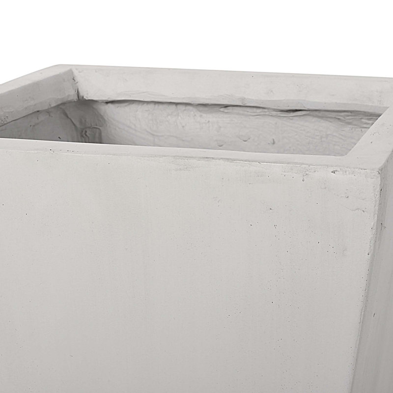 Petit pot à fleurs 13 po, Blanc mat