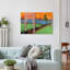 George Washington Bridge Vibrant Abstract Contemporary Architecture City Wall Art Print 1 Piece Wrapped Canvas Wall Art-1684850564