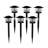 Solar Matte Black Solar Powered Integrated LED Pathway Light Pack