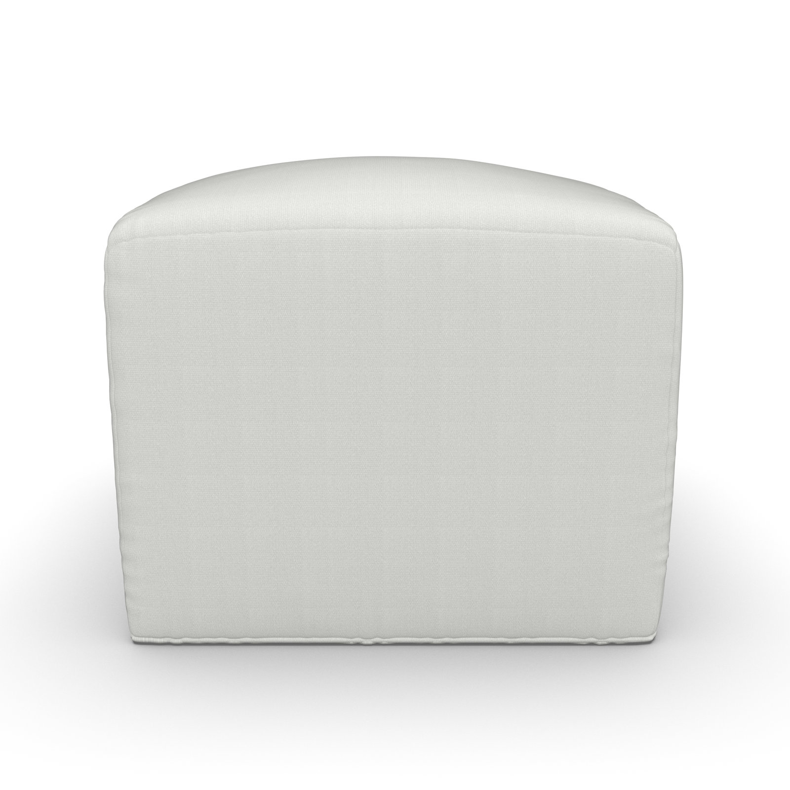 Praia 22" Sunbrella® Patio Ottoman, Canvas White Sunbrella® Canvas