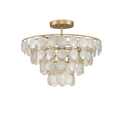 Bon Vivant Crystal Semi Flush Mount