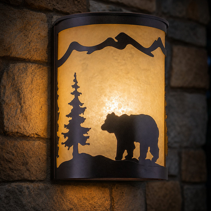 Plafonnier encastré 1 lumière Homar, Ours, Bronze chaleureux