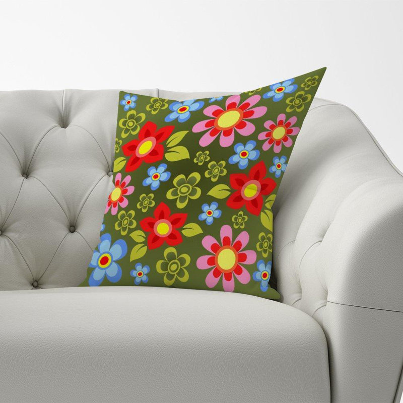 Alison Floral Square Throw Cushion