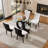 Matthau 4 - Person Pedestal Dining Set-1175391301-1175391303
