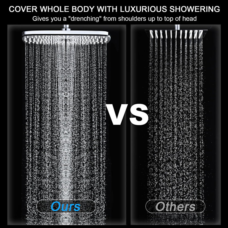 High Pressure Rain Shower Head, Chrome