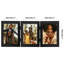 Tri-Folding Picture Frame To Display 3 Photos At Once - Black
