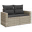  Ensemble de canapé de jardin gris clair, gris foncé