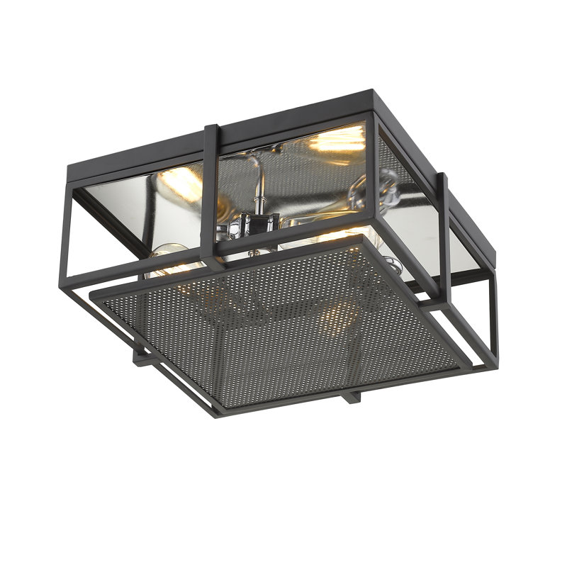 Vigue Flush Mount, Matte Black/Chrome