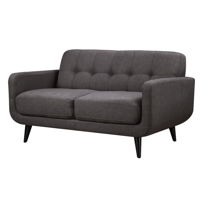 Higbee Upholstered 63'' Loveseat, Charcoal